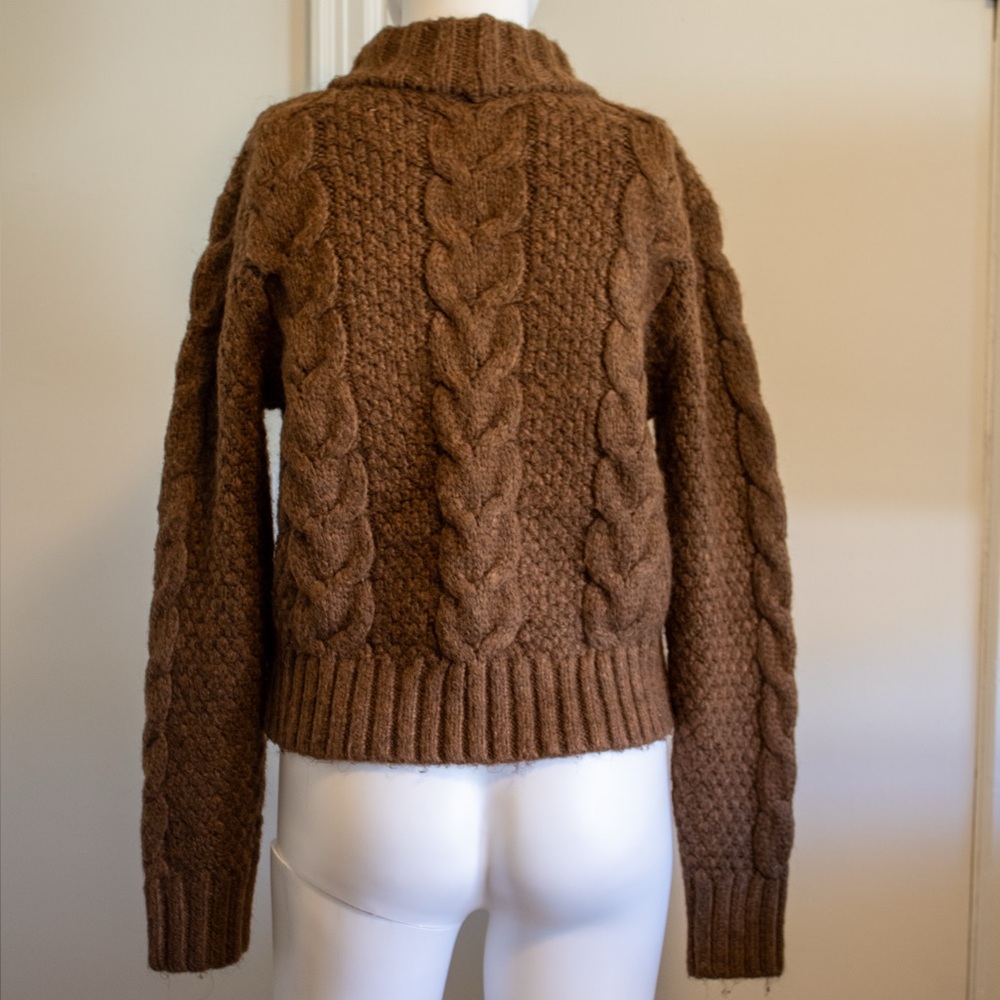 American Eagle Outfitters Vintage 90’s Warm Brown Wool Blend Womens Sweater Sz M - Picture 4 of 10